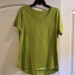 Soft Surroundings Green Relaxed Short Sleeve Tee